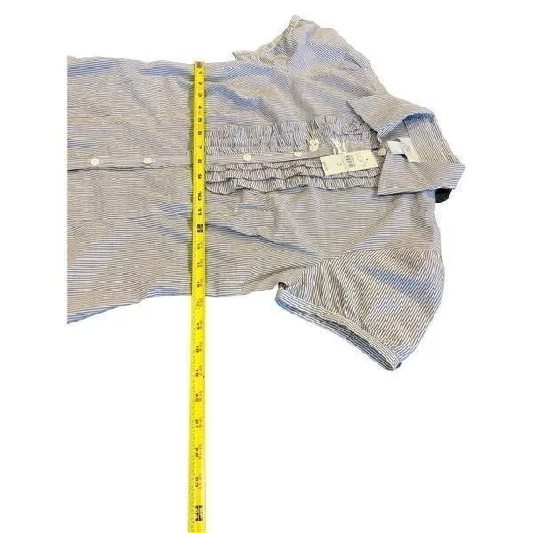 Loft Button Ups LOFT classic shirt size O Gray