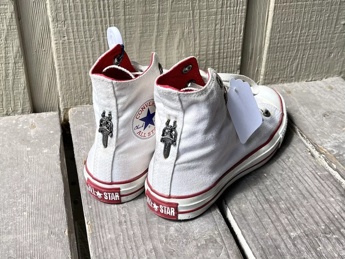 Chrome Hearts Hi Top Sneakers Chrome Hearts × Converse Chrome Hearts x Converse Size 6 White