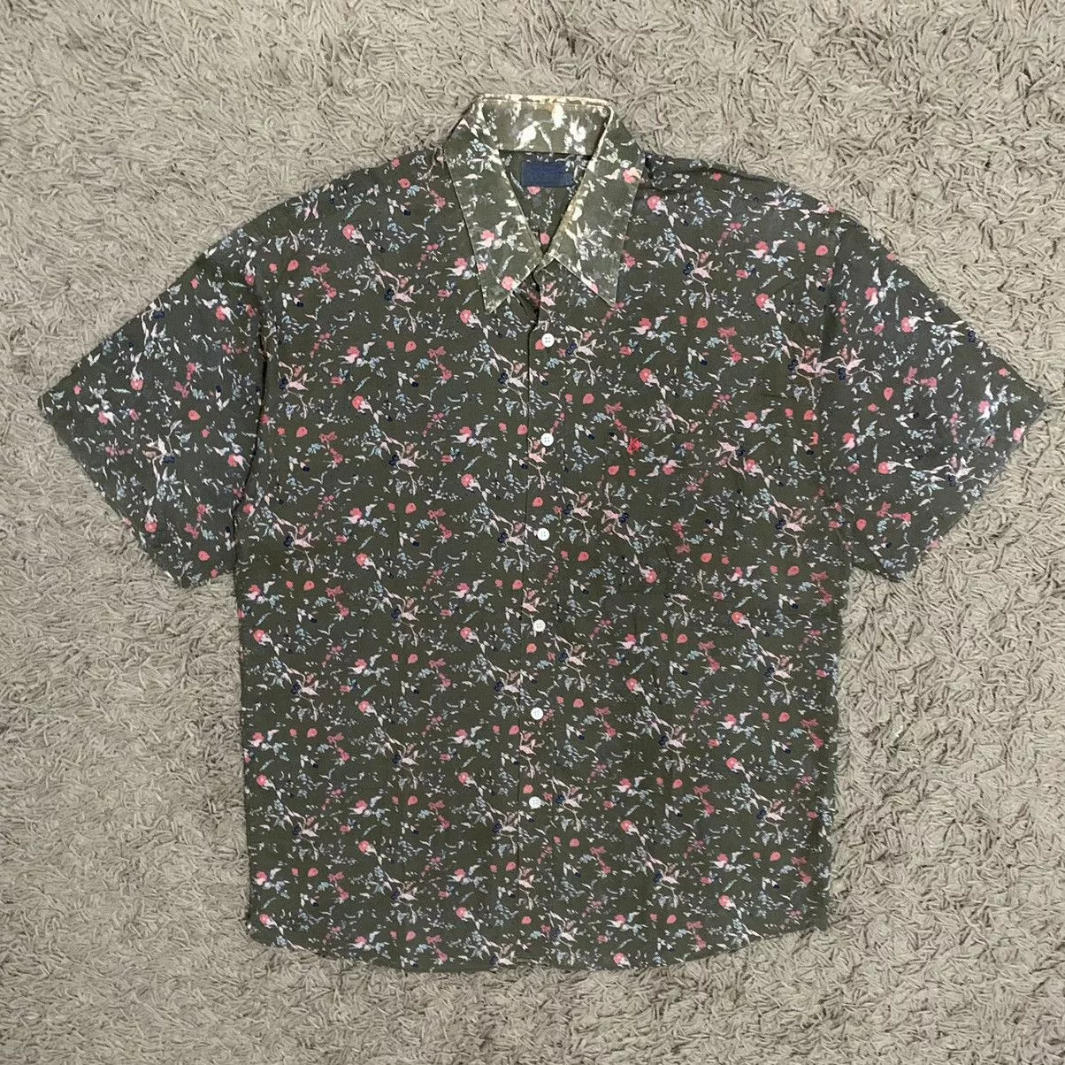 Kenzo Shirts Button Ups Kenzo × Vintage 1990’s Kenzo Homme “Sage Green” Floral Patterned Shirt Multi Luxury