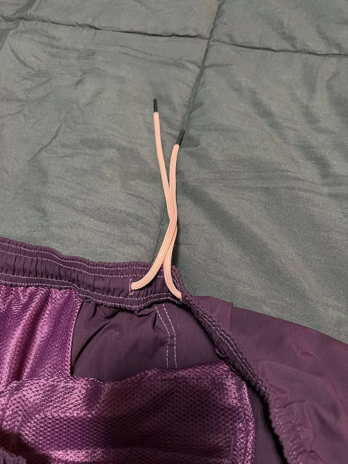 Revenge Shorts Revenge Maroon Nylon Shorts Red
