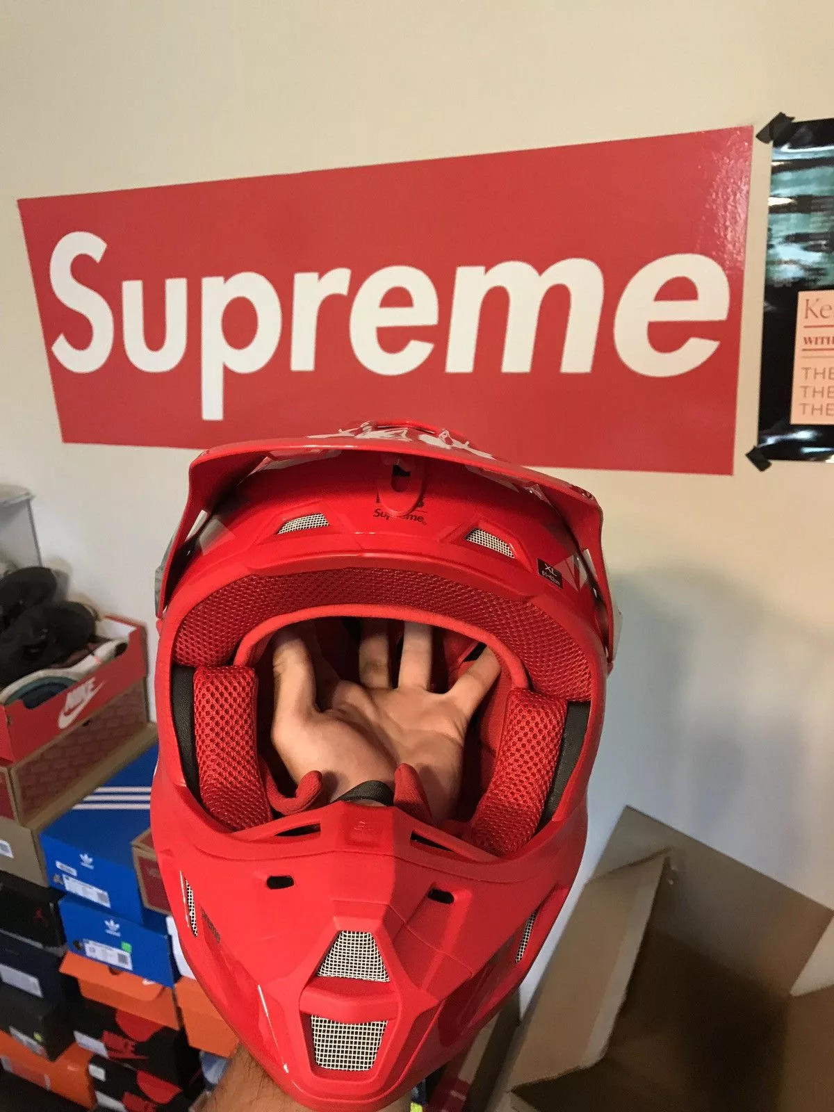 Fox Racing Supreme Fox Racing × Supreme Supreme X Fox Red Racing Helmet V2 Xl