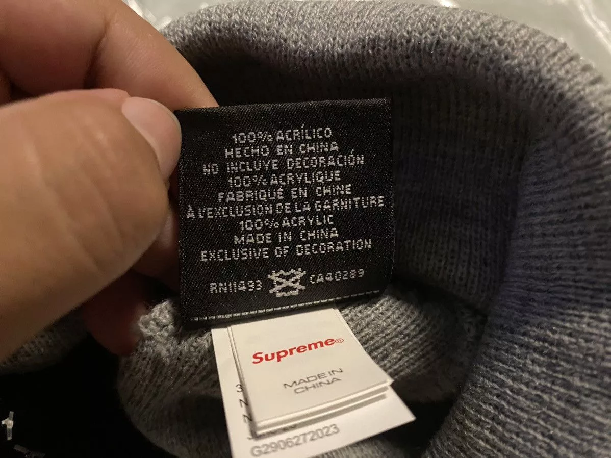 Supreme Hats Supreme FW23 Camo Box Logo Beanie Heather Gray