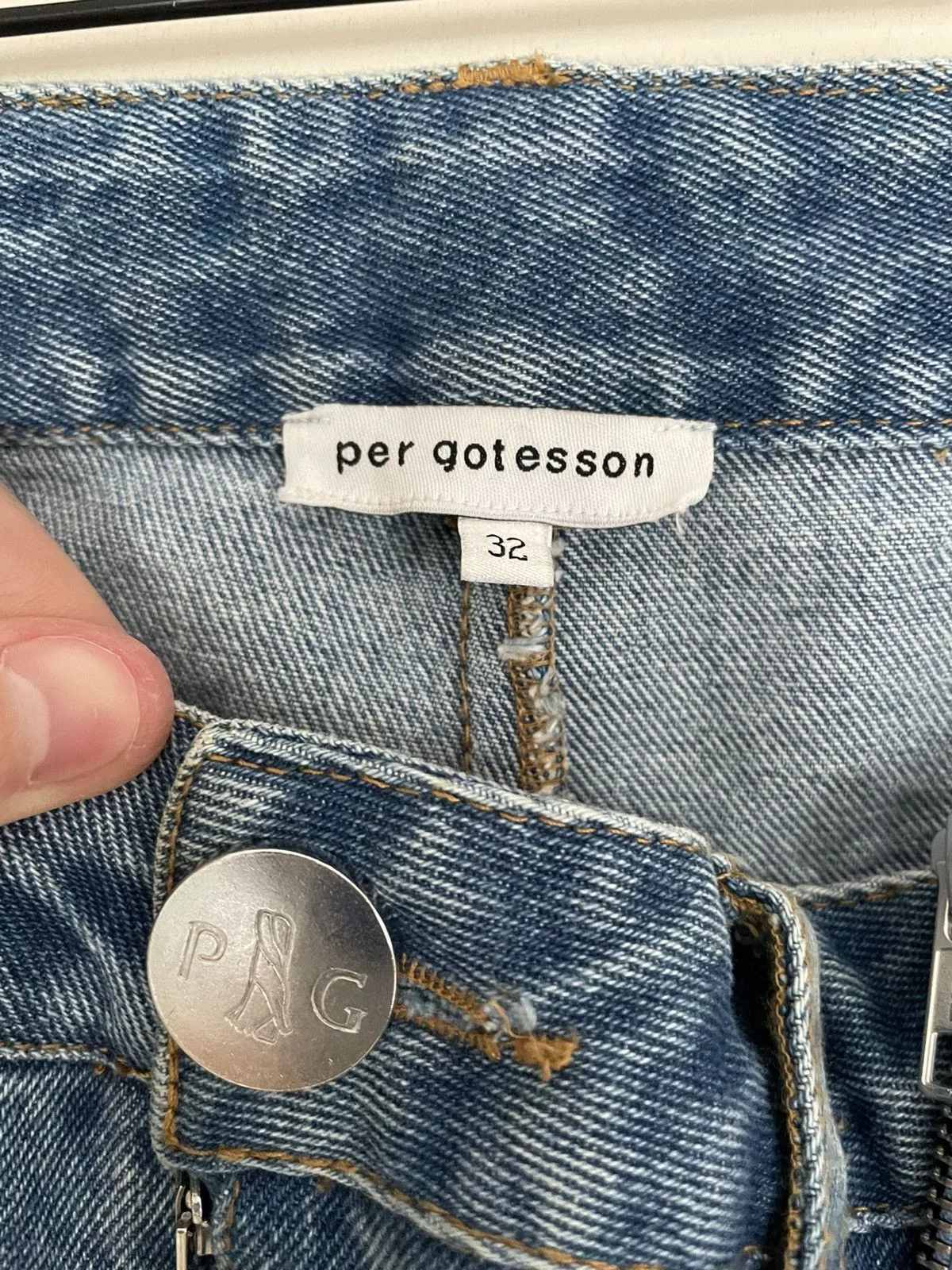 Per Gotesson Denim Per Gotesson deconstructed jeans Blue