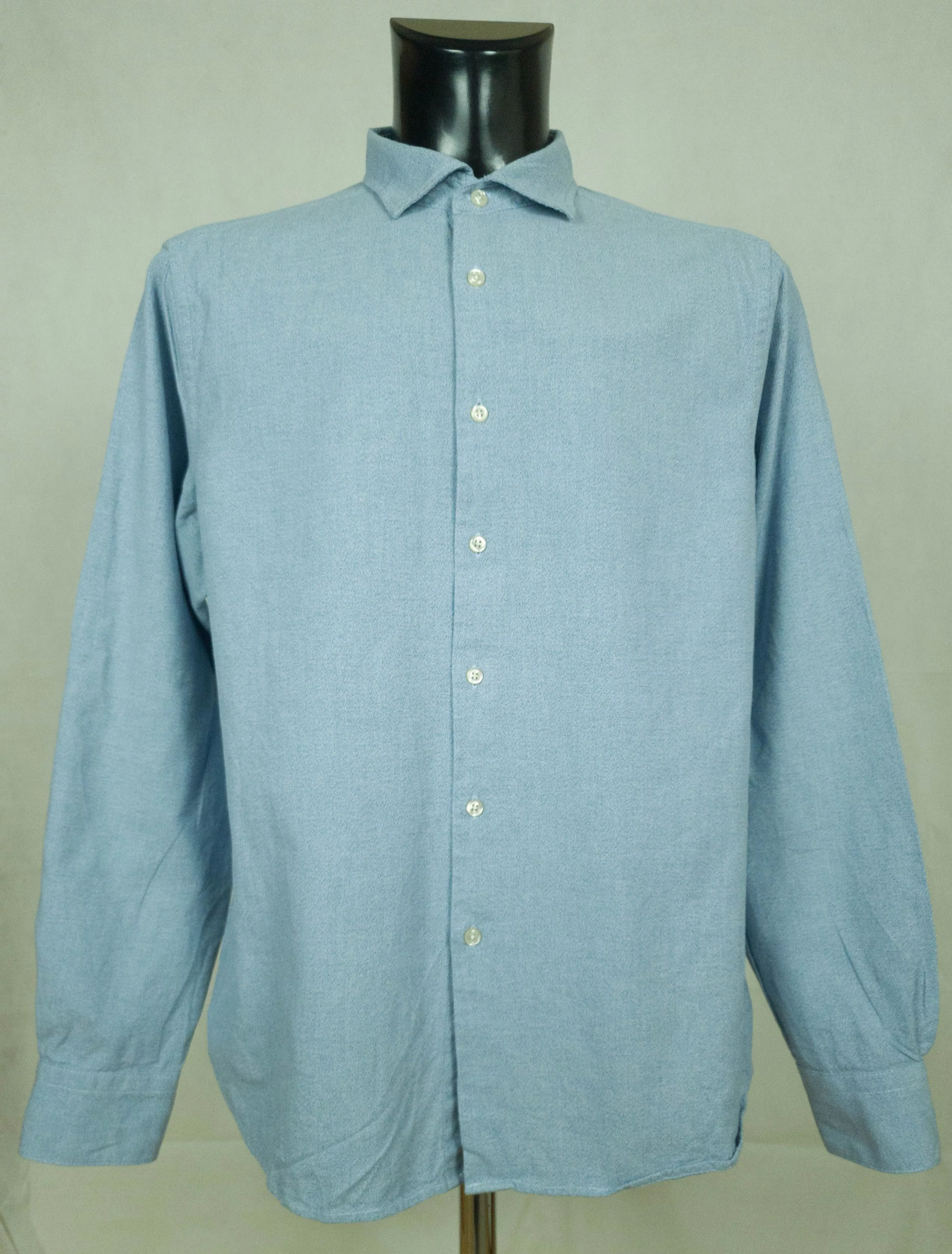 J.Lindeberg Shirts Button Ups -- MENS J.LINDEBERG SHIRT LONG SLEEVE COTTON SIZE XL Blue