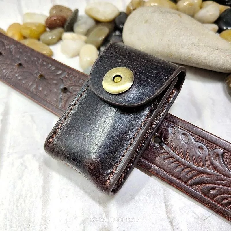 Other Miscellaneous Other Leather Car Key Waist Bag Brown Streetwear