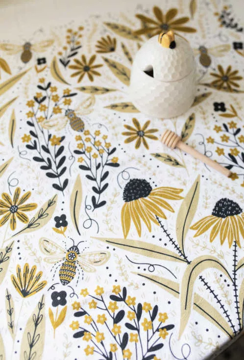 Bee Garden Tea Towel