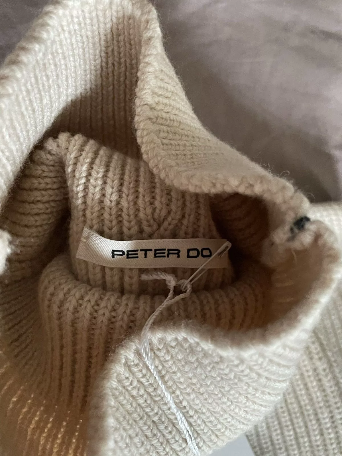 Peter Do Sweaters PETER DO KNIT CAPE TUNIC - size XS/S Beige