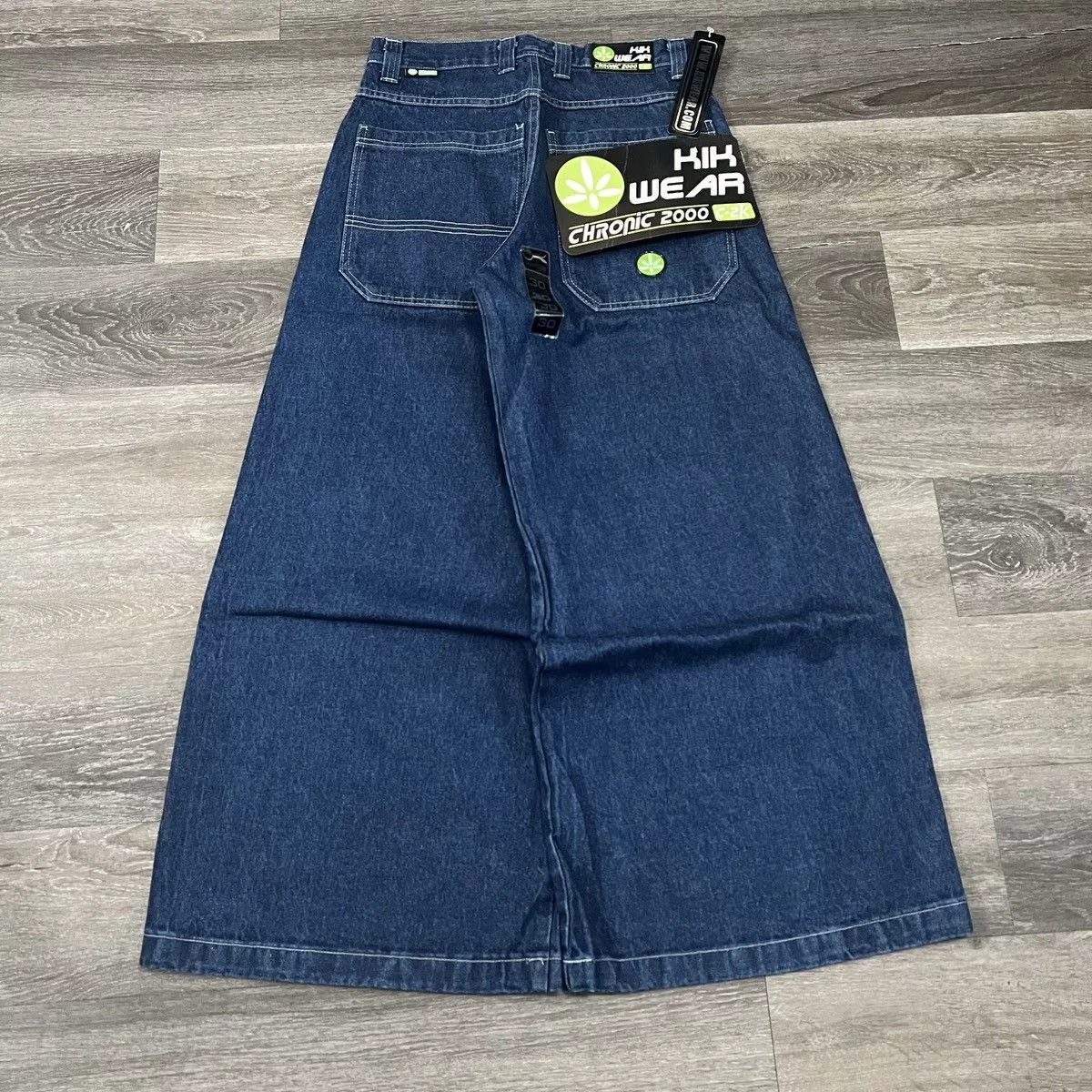 JNCO Denim JNCO × Tripp NYC × Vintage Rare Vintage Y2K KIKWEAR Chronic 2000 extremely baggy rave Blue