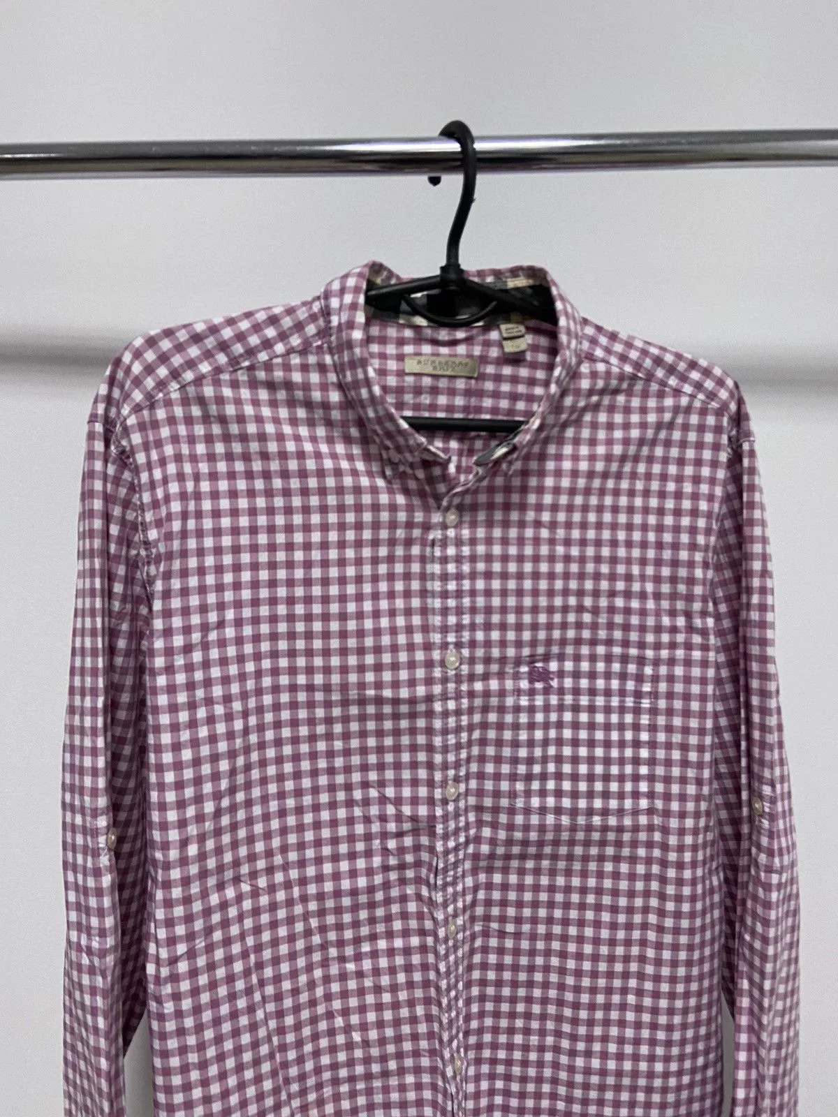 Burberry Shirts Button Ups Burberry × Vintage Burberry Vintage Button Ups Classic Nova Check Small Logo Pink Luxury