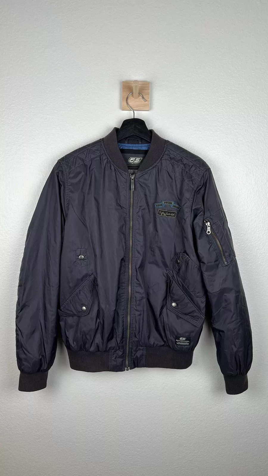 Diesel Bombers Diesel Gray Bomber Zip-Up Jacket
