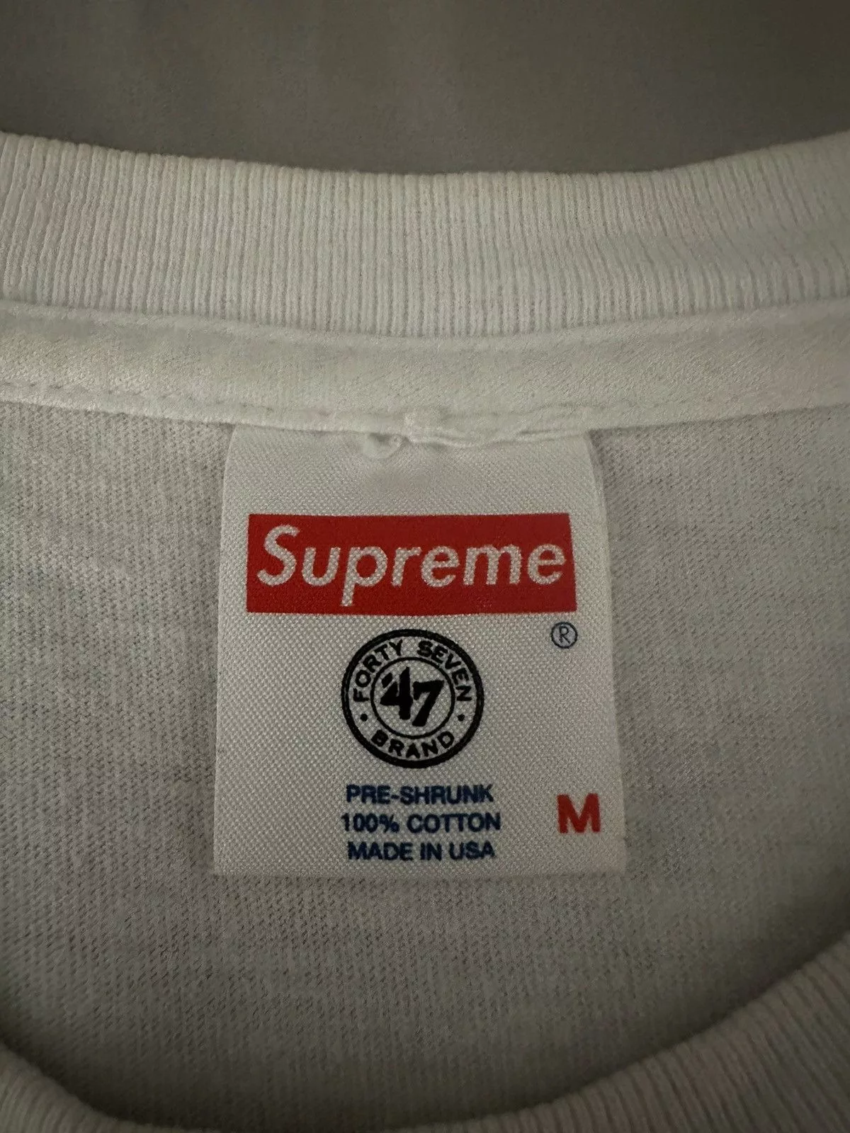 MLB Short Sleeve T Shirts MLB × Supreme Supreme x MLB Yankees Tee White