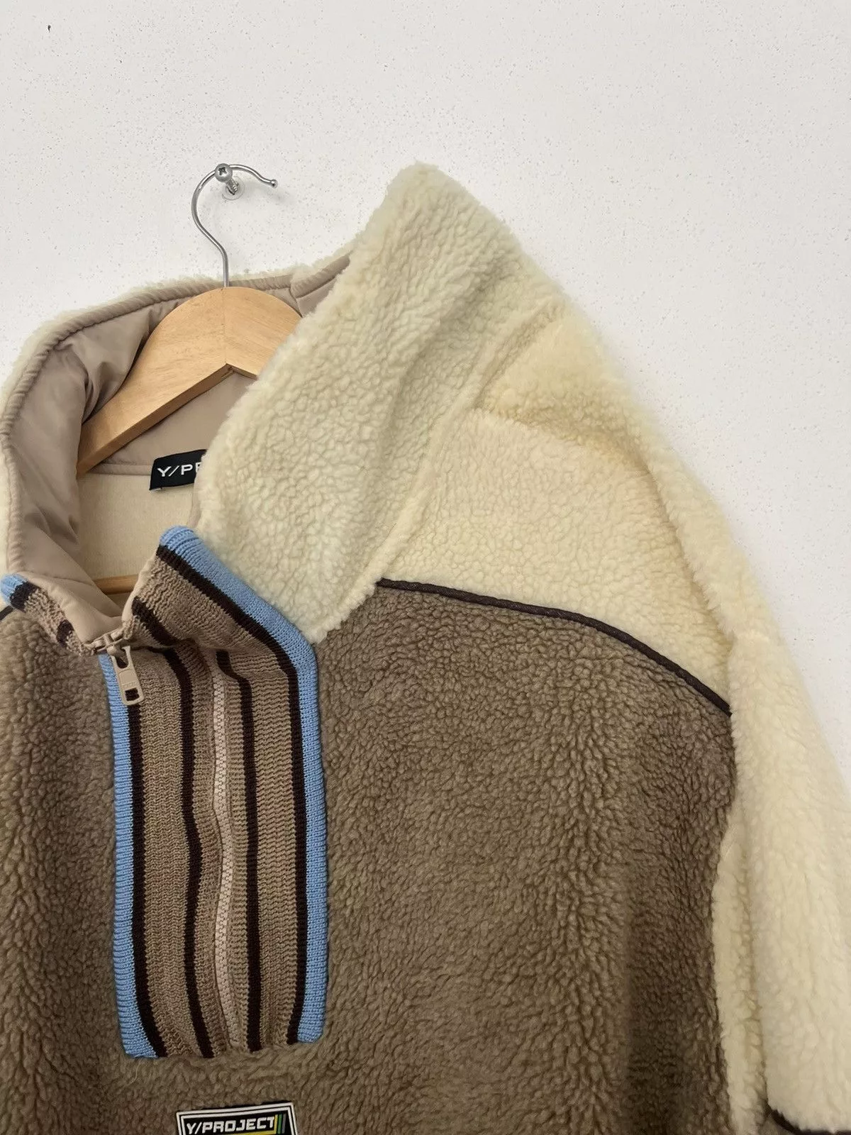 Y/Project Light Jackets Multi-colour Y/Project teddy technical jacket / parka White