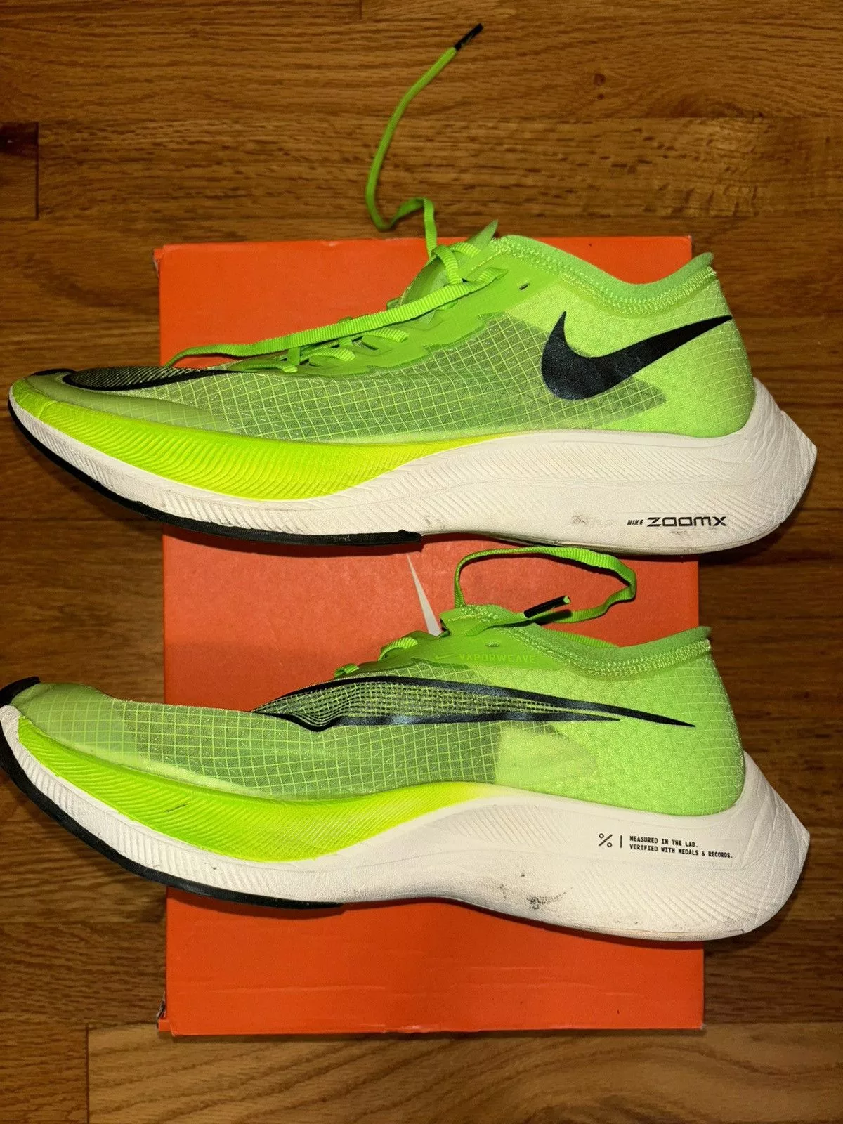 Nike Low Top Sneakers Nike ZoomX Vaporfly Next% Volt Green Blast