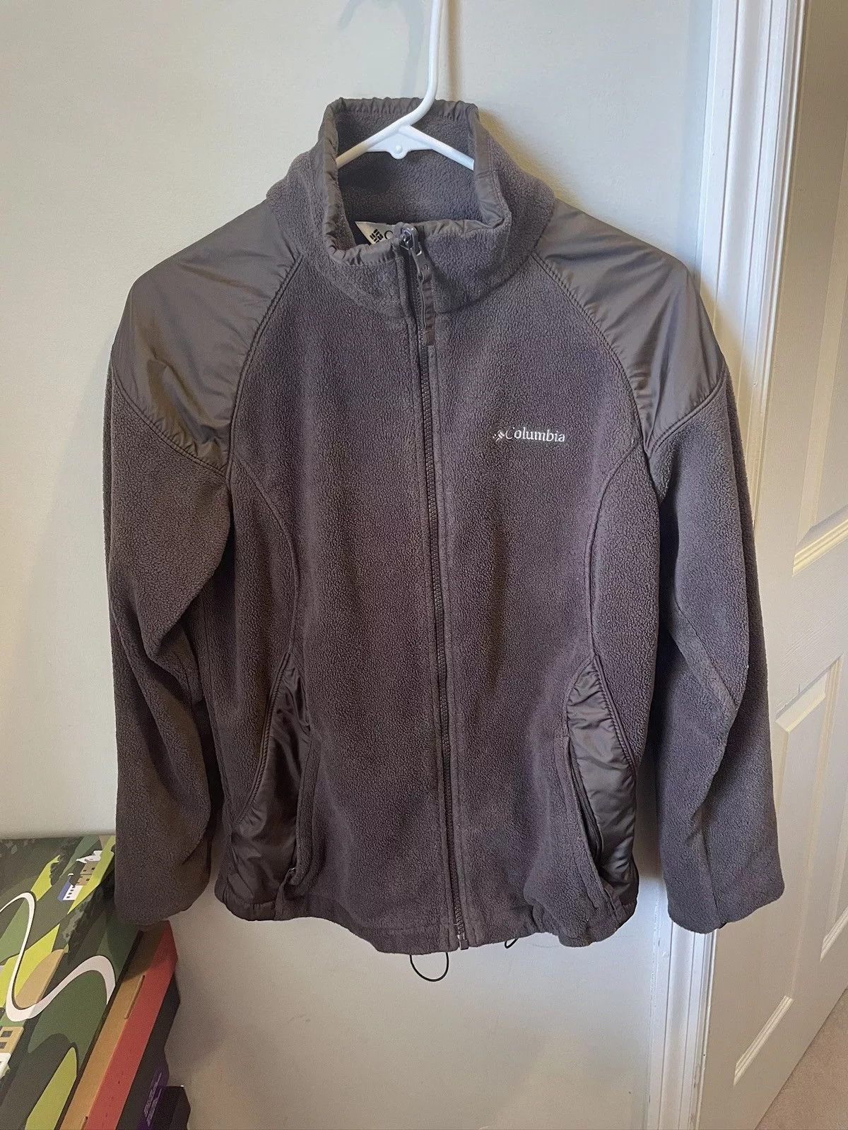 Columbia Jackets Columbia Sportswear Brown Fleece Zip Up Jacket Cord Lock