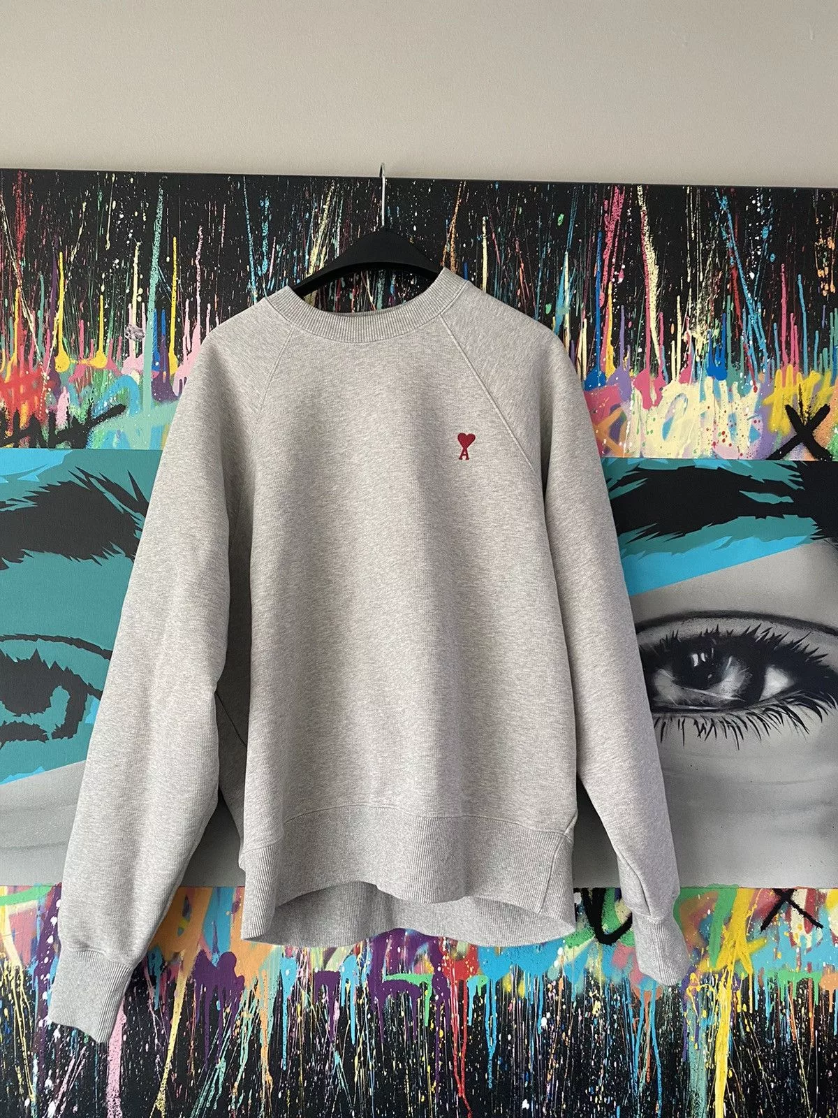 AMI Sweatshirts Hoodies AMI Paris Sweatshirt Gray