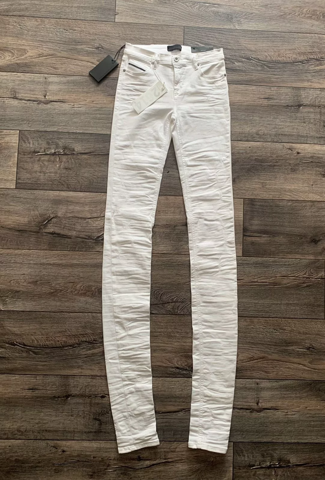 Diesel Jeans Diesel × Diesel Black Gold Diesel Black and Gold Type2614 Very Long Jeans Made in Italy White Vintage