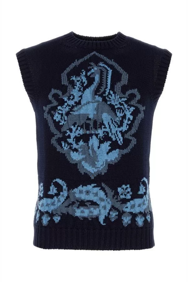 Etro Sweaters Knitwear Etro Knitted Vest Blue
