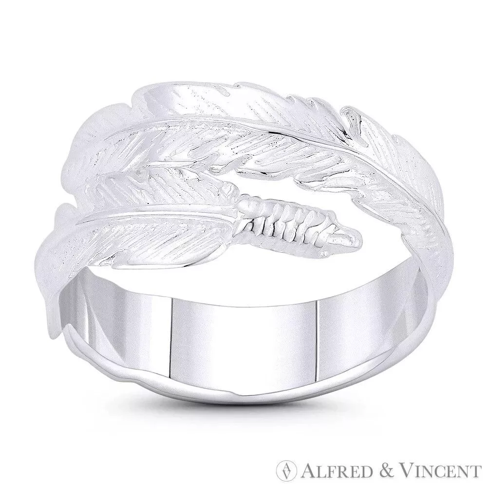Other Rings Other Angel/Eagle Feather Christian Native American Ring Silver