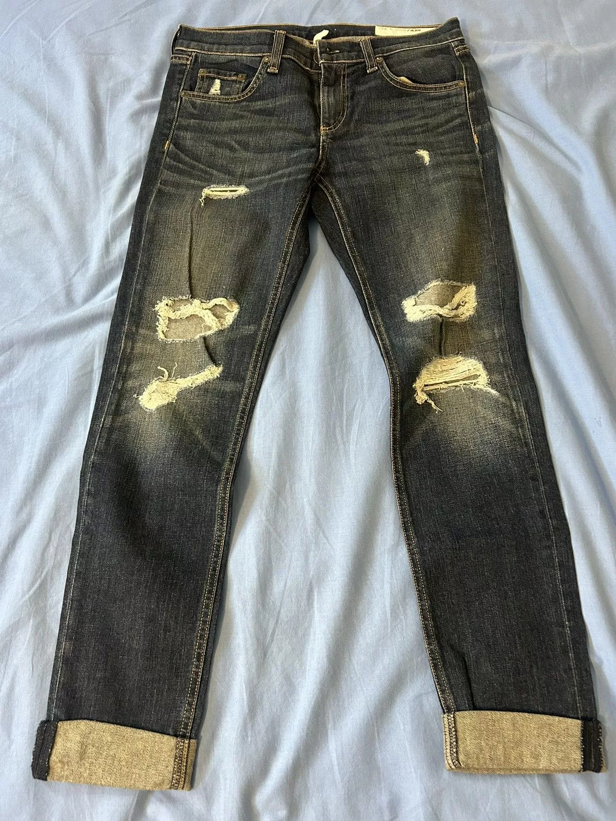 Rag & Bone Jeans Rag & Bone rag and bone distressed jeans Blue