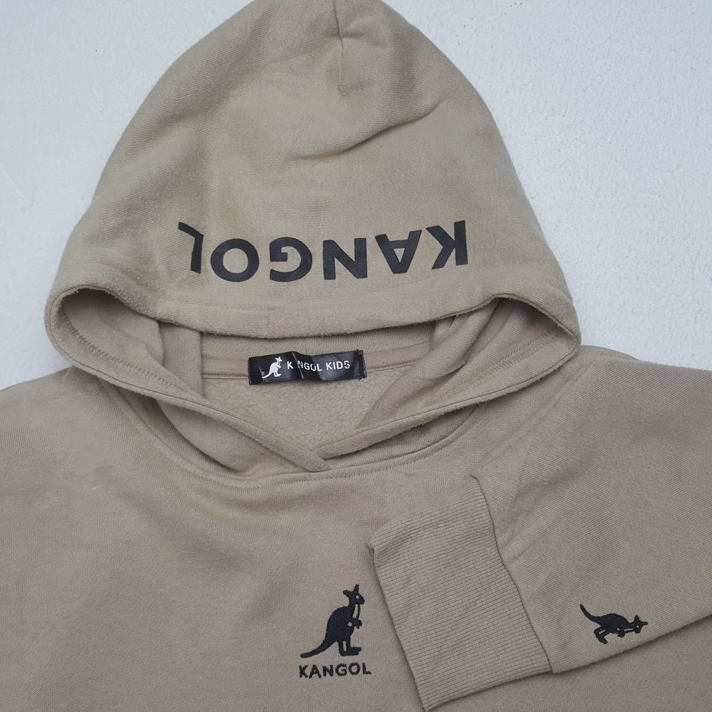 Kangol Sweatshirts Hoodies Kangol × Vintage Vintage Kangol Center Embroidery Logo Hoodies Brown Streetwear