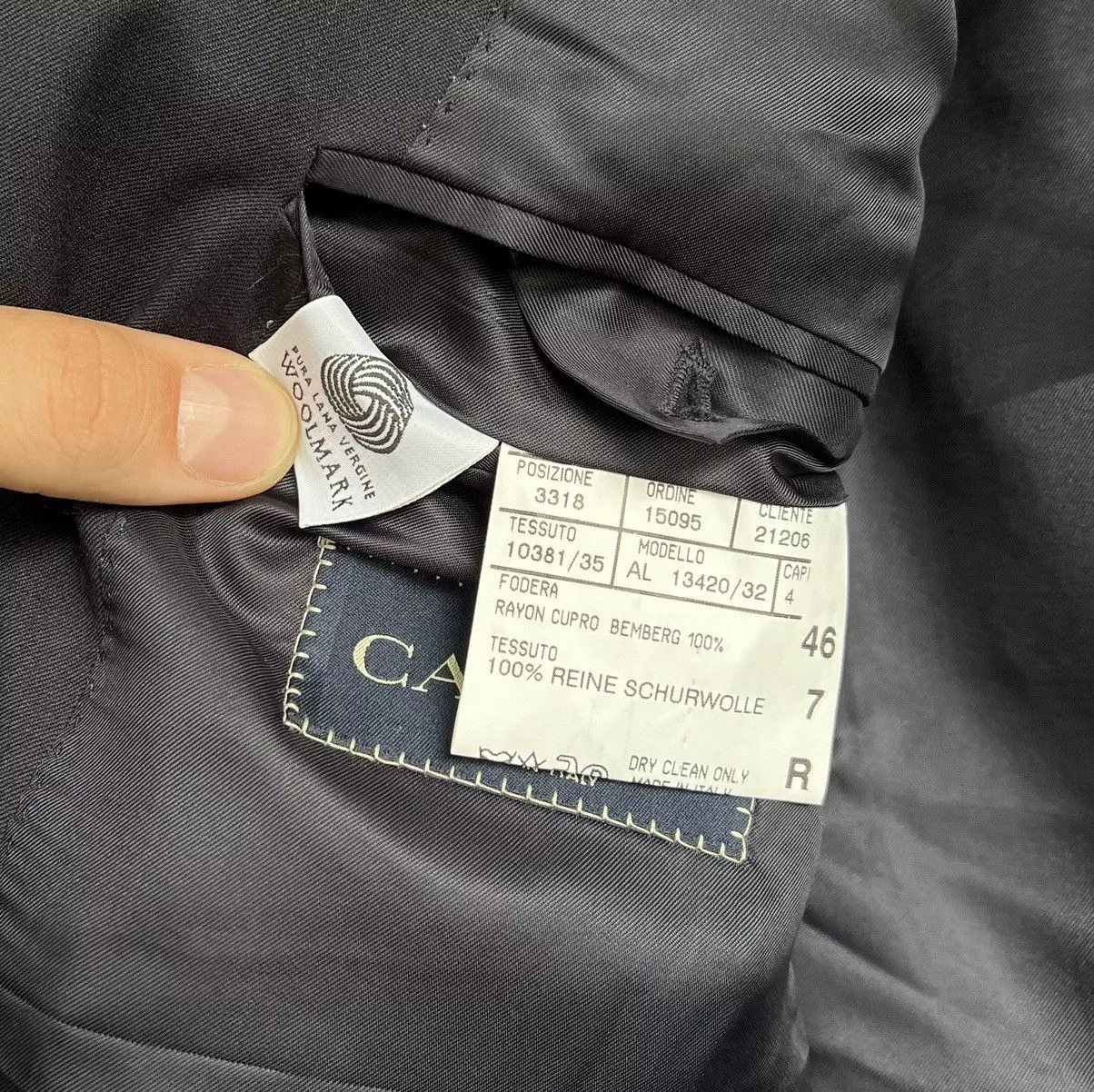 Canali Blazers Canali Wool Double Blazer Navy Blue Jacket Luxury