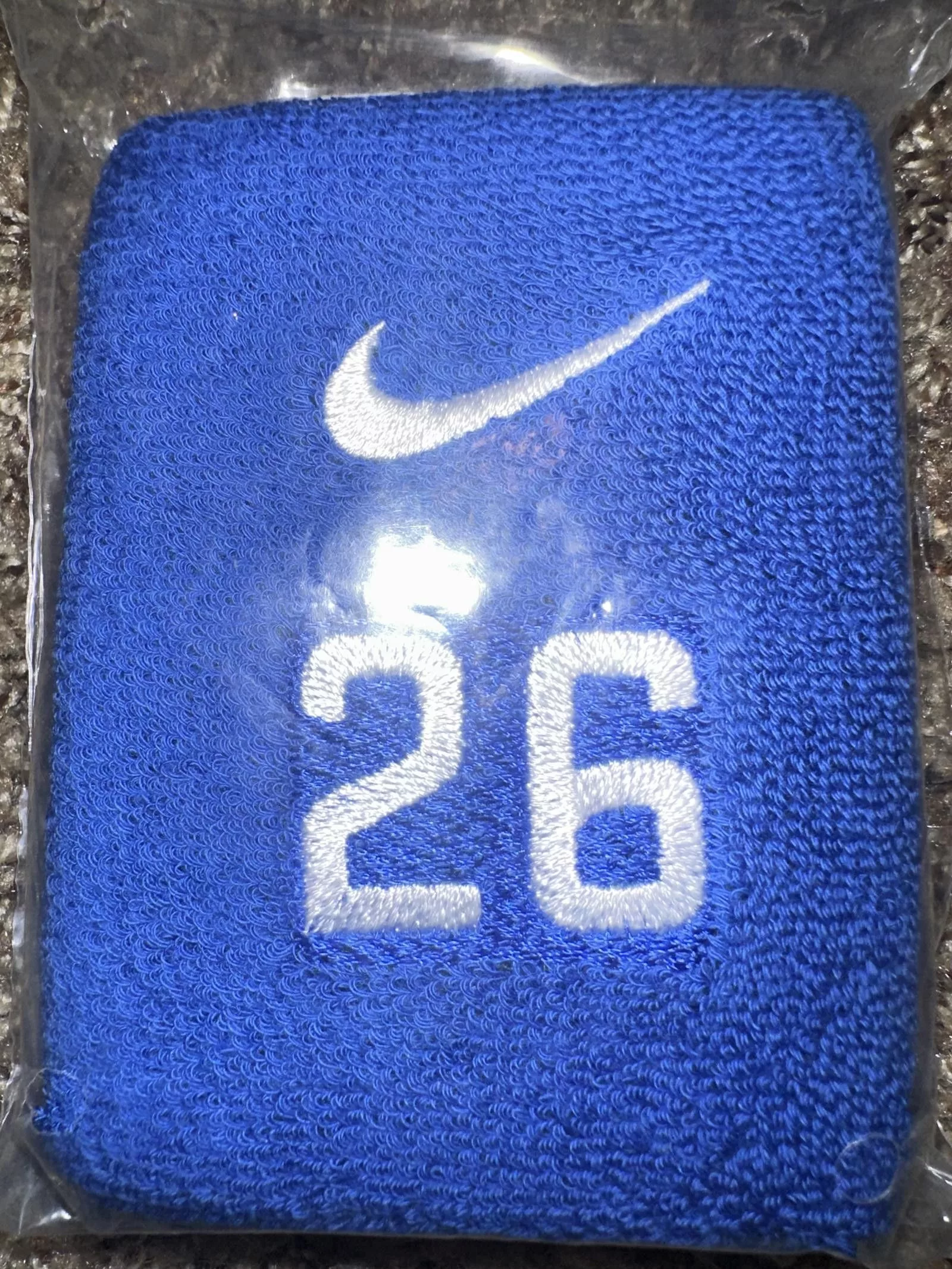 Nike Miscellaneous Nike 2 #26 Blue Double Wide Wrist Bands 2017