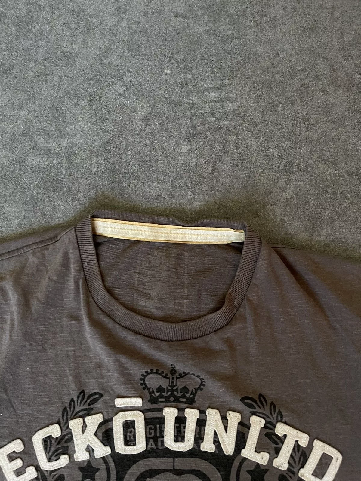 Ecko Unltd. Short Sleeve T Shirts Ecko Unltd. × Fubu × Rap Tees Vintage Ecko Unltd Big Logo Tribal Grey Tee Gray