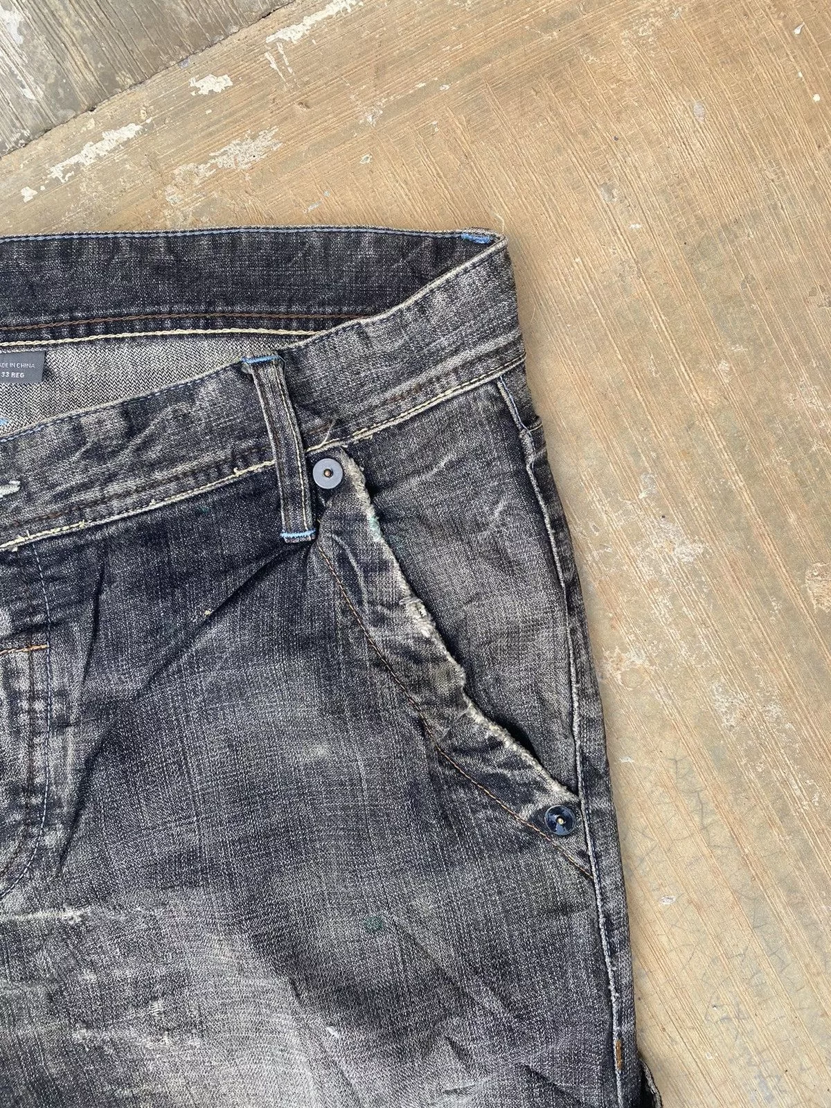 Armani Exchange Denim Armani Exchange × If Six Was Nine Armani Exchange Patchwork Flare Jeans Black