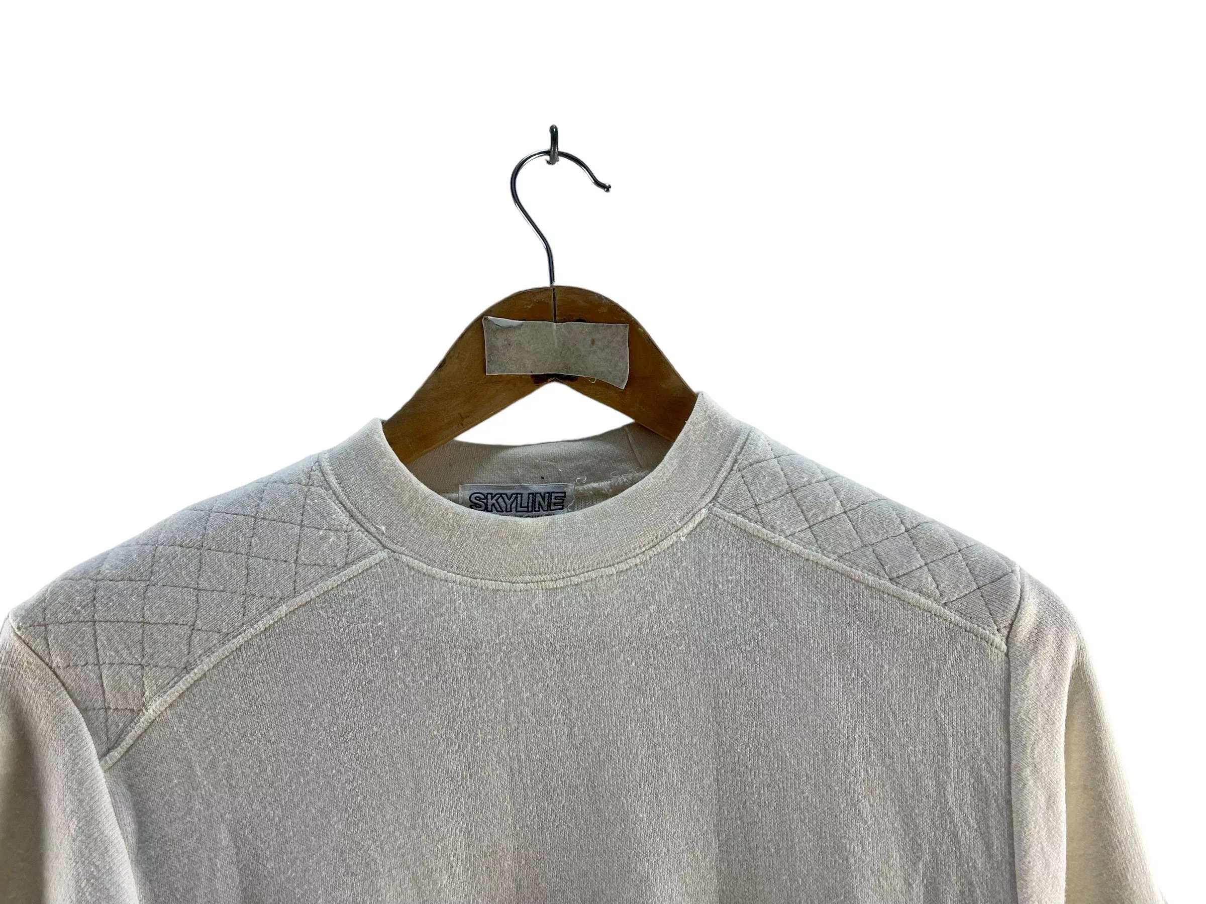 Japanese Brand Sweatshirts Japanese Brand Vintage Skyline Spellout Crewneck Sweatshirt White