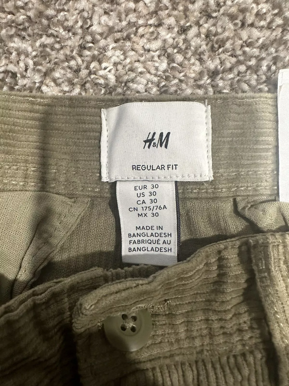 H&M Casual Pants H&M Corduroy Pants Green