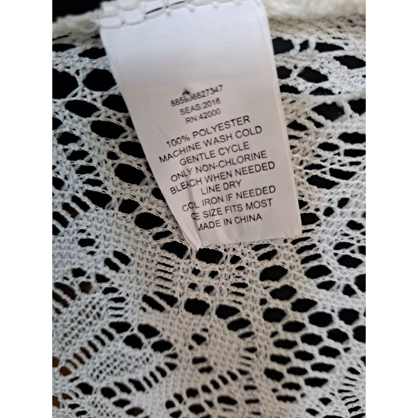 Other Sweaters Other White Crochet Doily Open Front Cape Size OSFM
