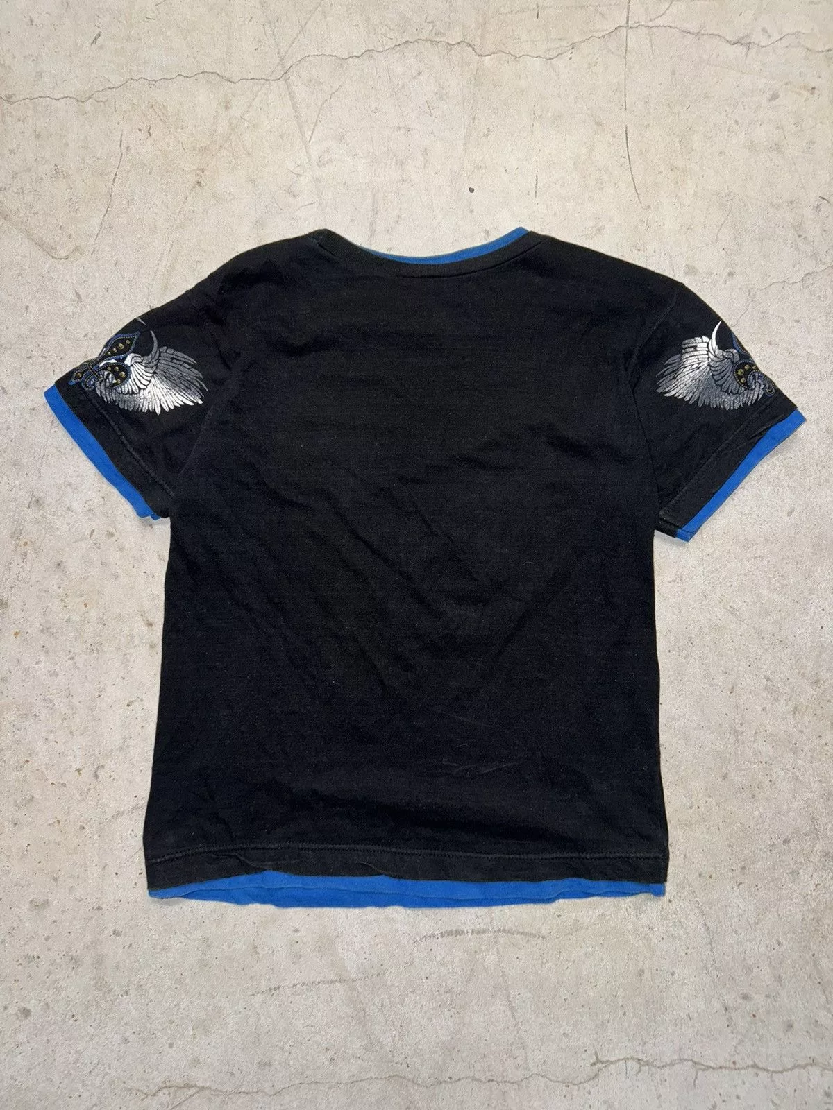 Affliction Short Sleeve T Shirts Y2K Affliction Style Black Tee