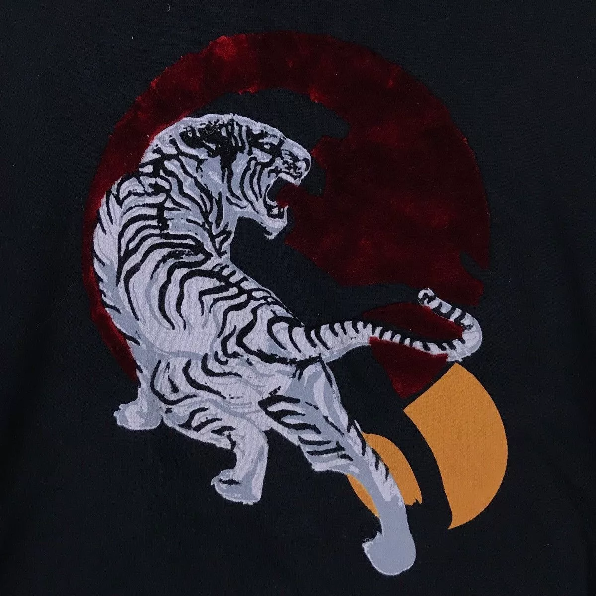 Desigual Sweatshirts Vintage Desigual Tiger Graphic Side Strings Pullover Jumper Black