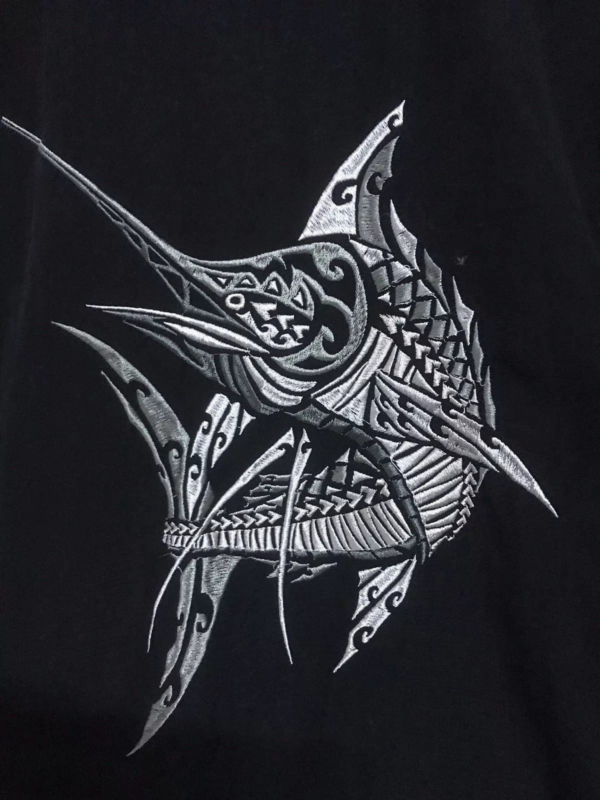 Other Shirts Button Ups Other Black Tip Marlin Embroidery Logo
