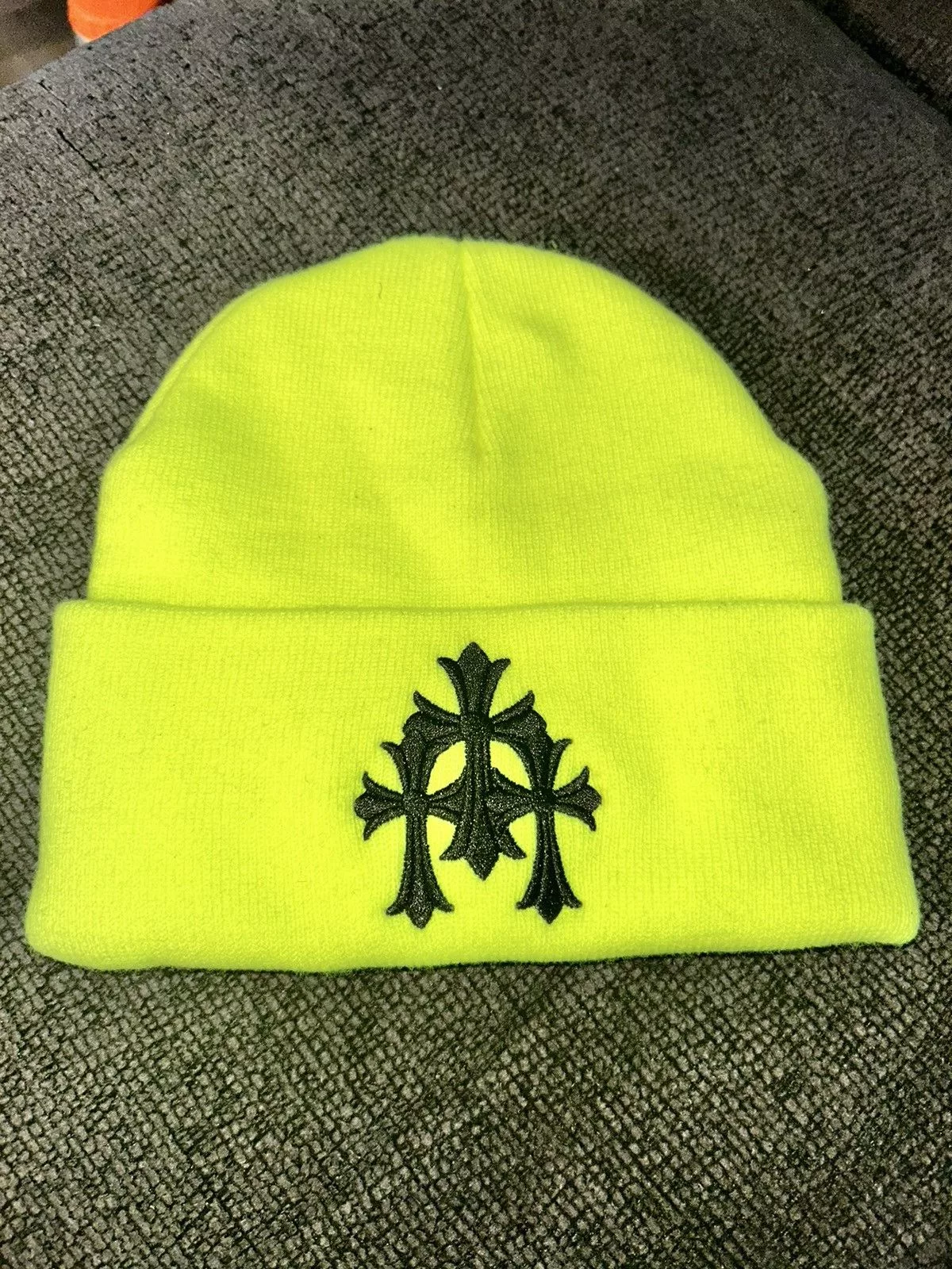 Chrome Hearts Hats Chrome Hearts Neon Green Beanie Yellow