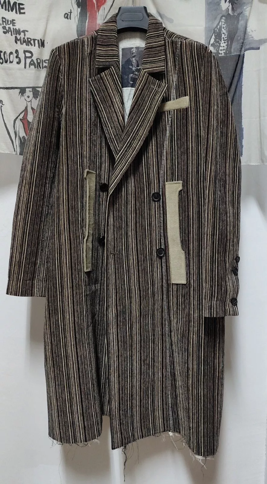 Professor.E Heavy Coats Professor.E AW21 Forgotten Material One off overlock coat Brown