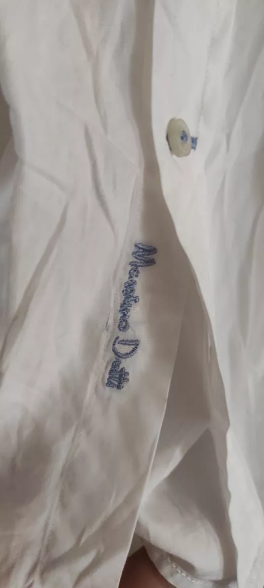 Massimo Dutti Shirts Button Ups MASSIMO DUTTI Mens White Shirt Regular Fit Cotton Excellent