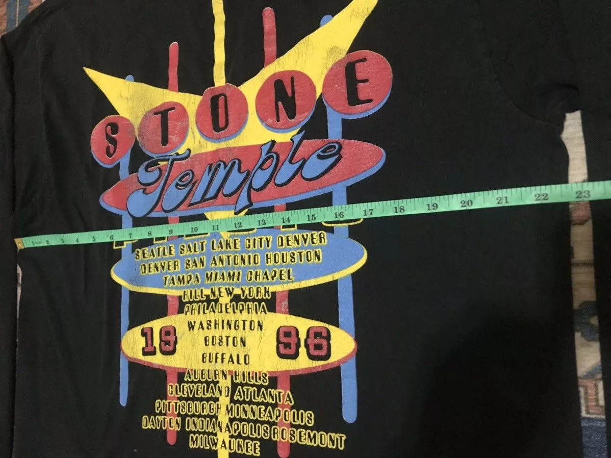 Band Tees Long Sleeve T Shirts Band Tees × Vintage Vintage 90s Stone Temple Pilots Grunge Band Tee Shirt Black