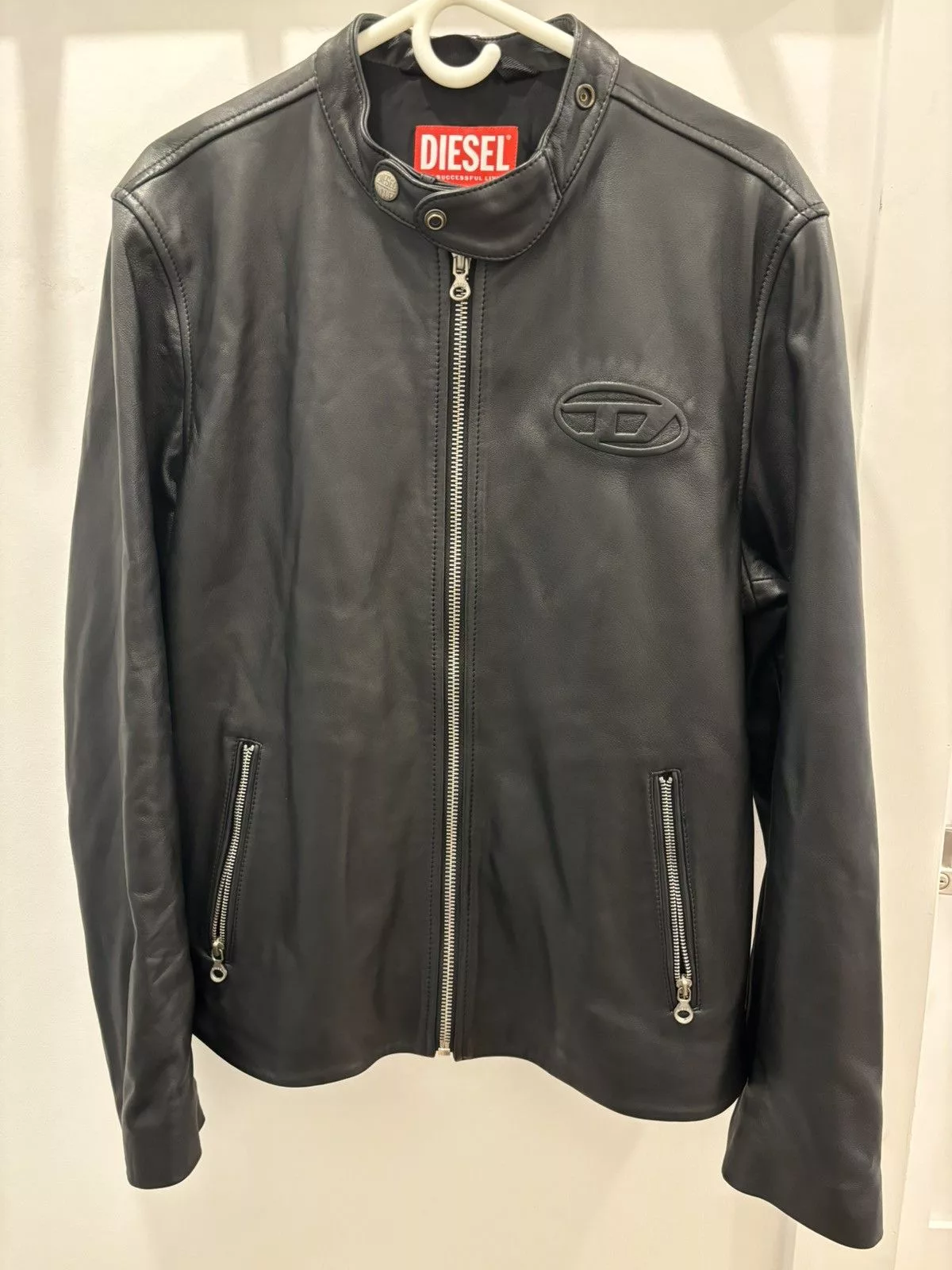 Designer Leather Jackets Designer × Diesel Diesel leather biker jacket Black Streetwear