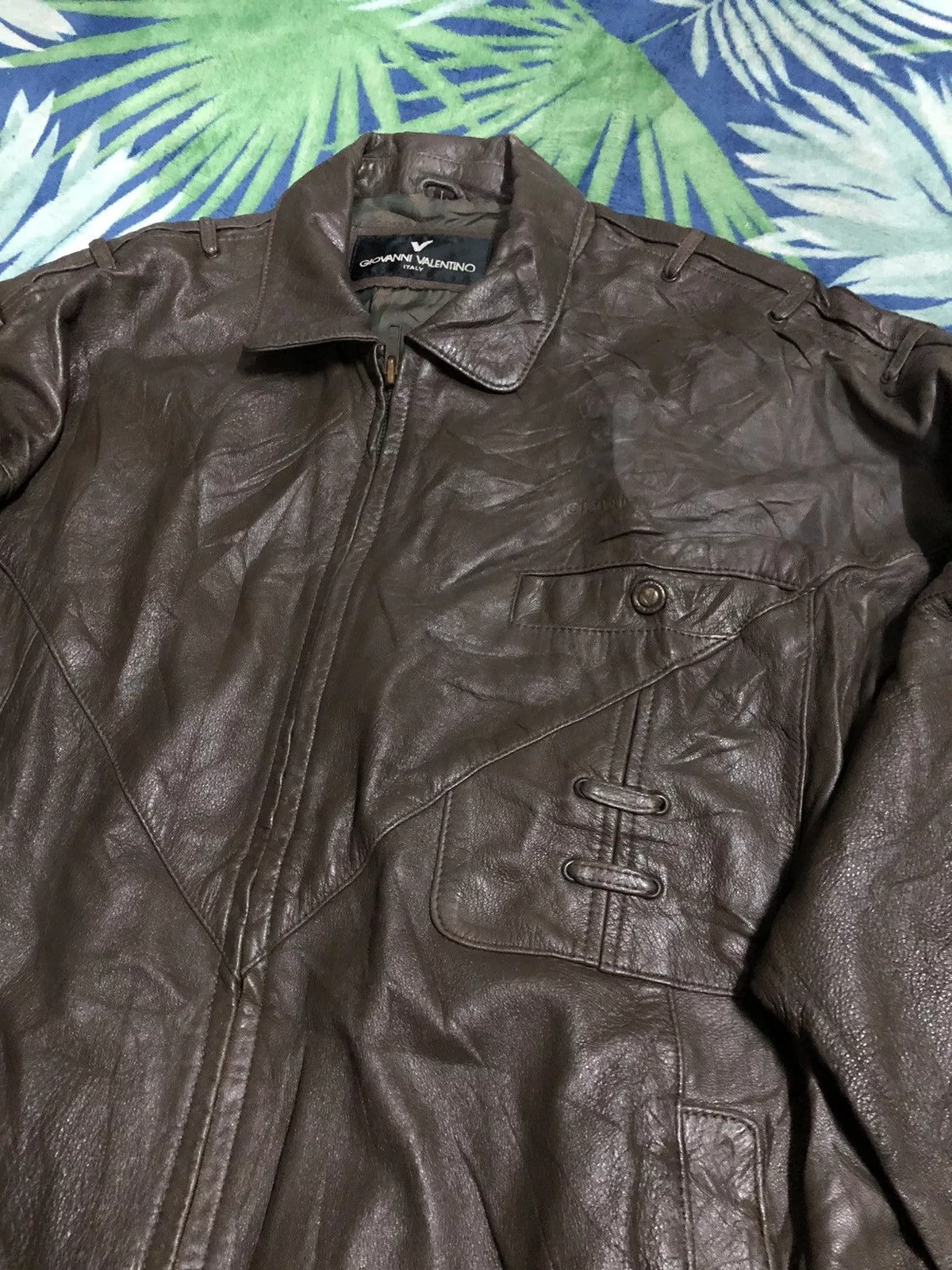 Genuine Leather Leather Jackets Genuine Leather × Giovanni Valentino × Vintage Vintage Giovanni Valentino Sheepskin Jacket Brown
