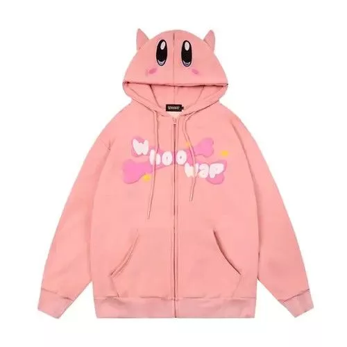Vintage Denim Jackets Vintage Y2K Streetwear Kirby Full Zip-Hoodie Pink