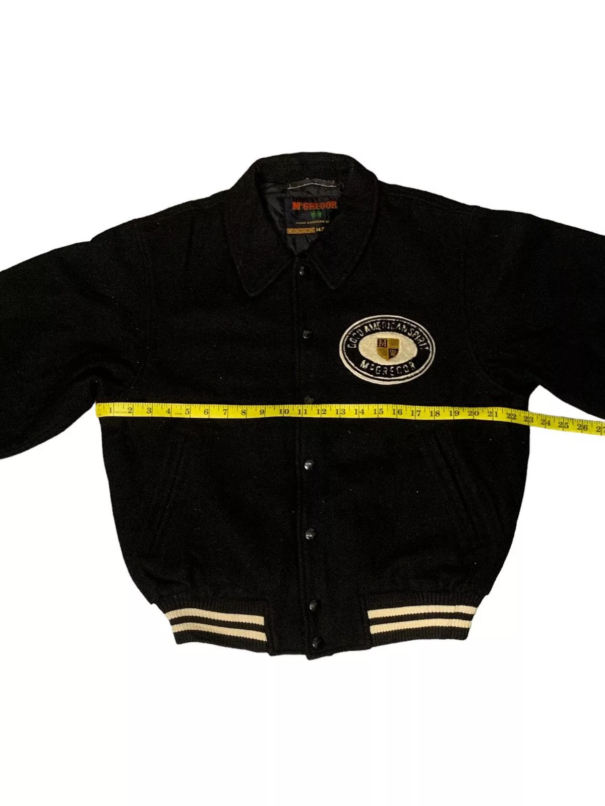 McGregor Bombers Rare Design Vintage McGregor Wool Jackets Black