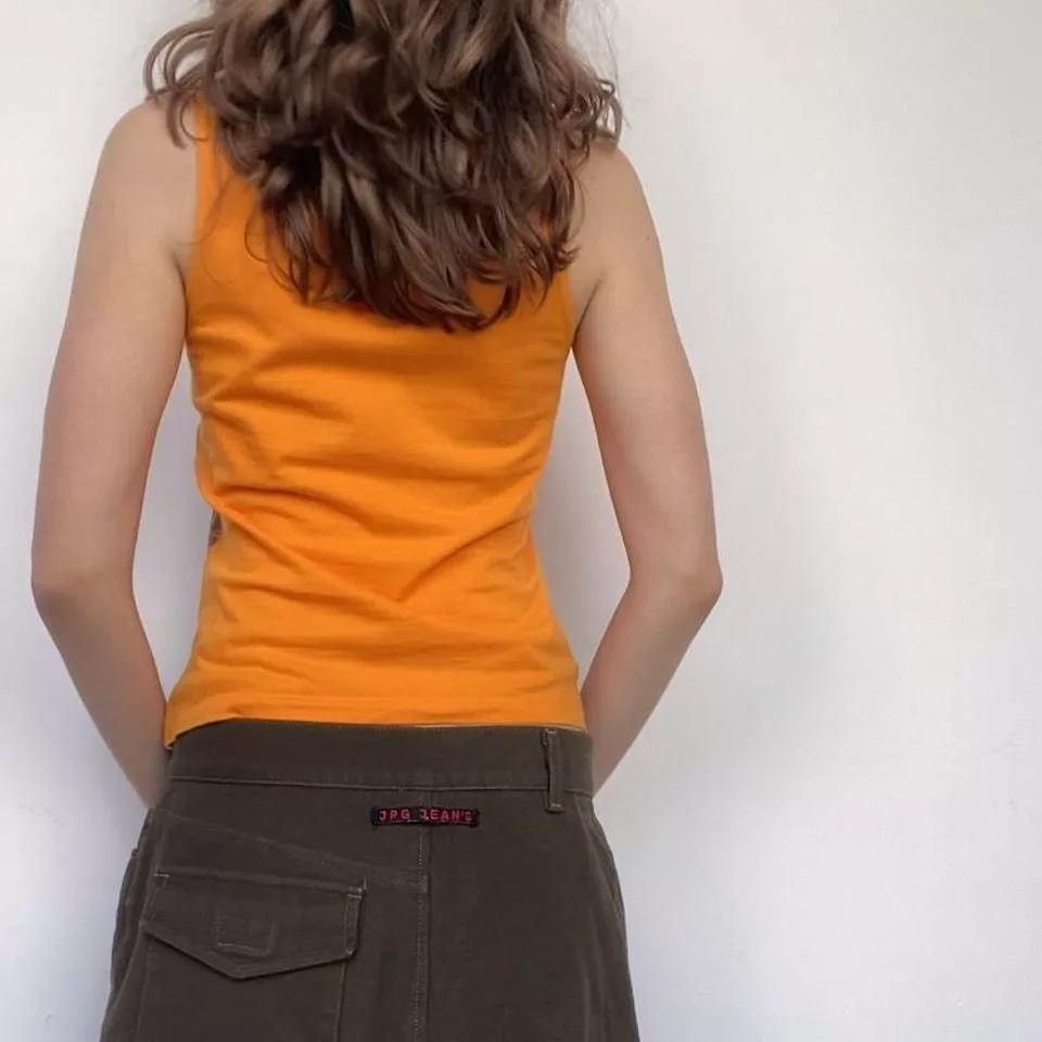 Moschino Tank Tops moschino jeans top Orange