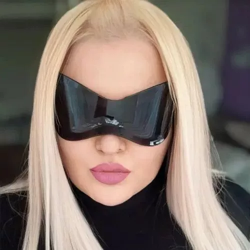Electric Visual Glasses Electric Visual Black Color Oversized Punk Y2K Sunglasses Goggle styles Streetwear