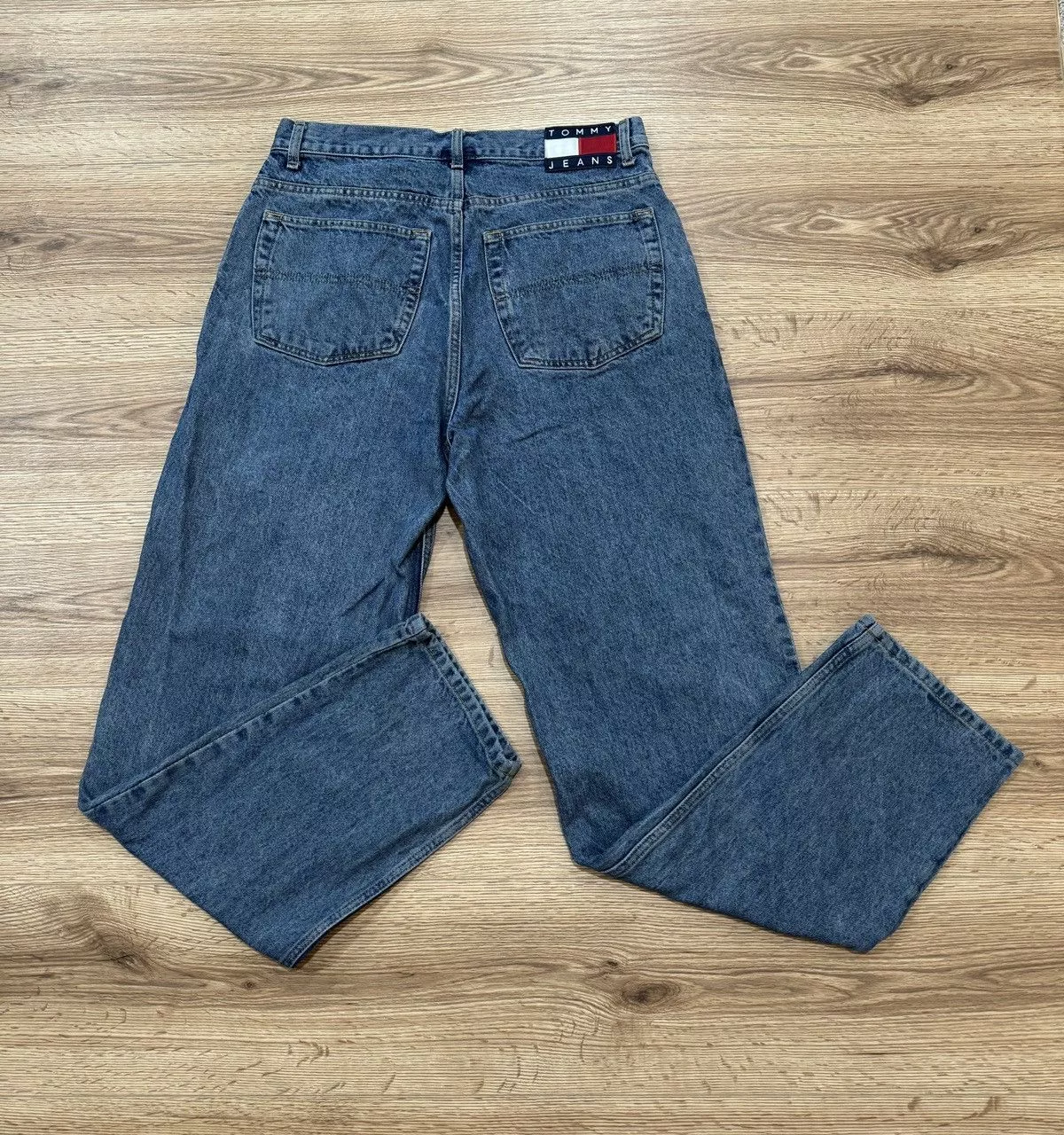 Tommy Hilfiger Denim Tommy Hilfiger × Vintage Vintage Y2K Baggy Tommy Hilfiger Patch Denim Jeans Blue