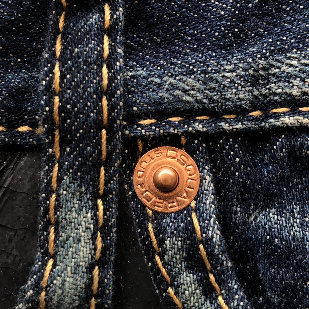 Dsquared2 Denim Dsquared2 slim-fit denim half black painted Blue