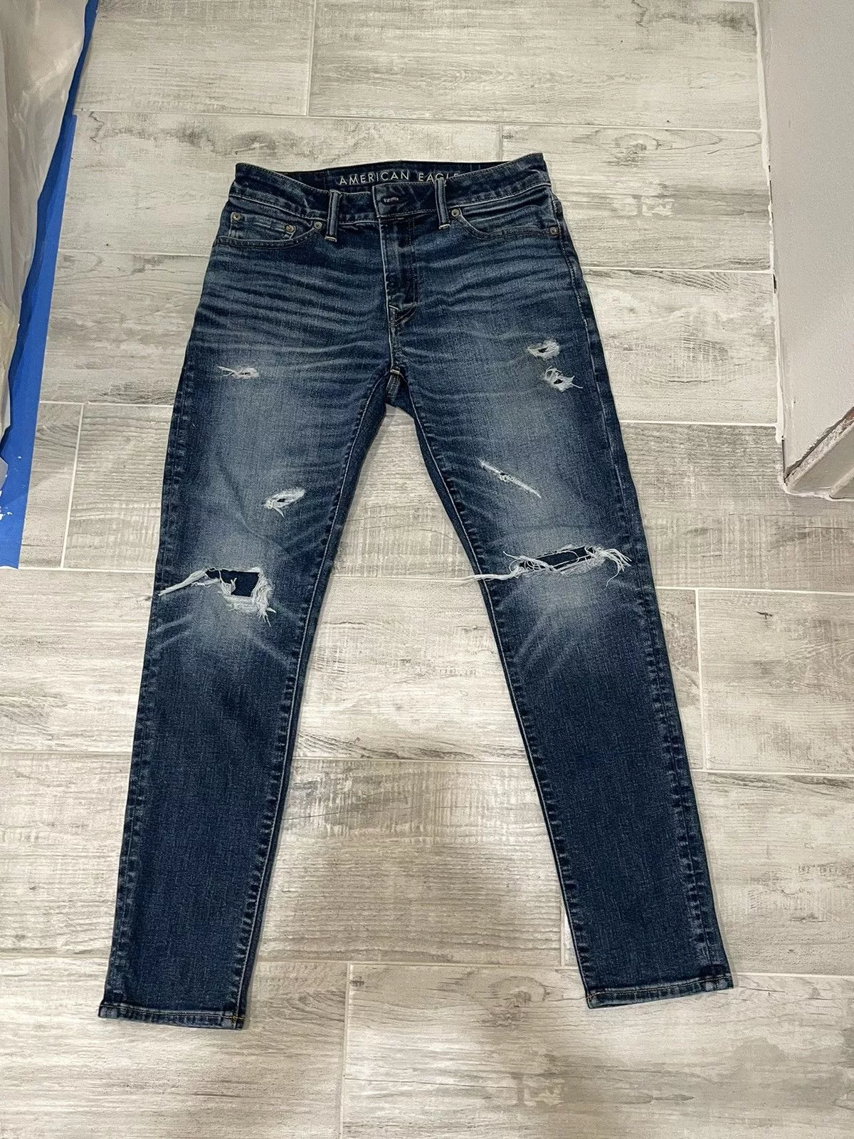 American Eagle Outfitters Denim American Eagle Outfitters AMERICAN EAGLE FLEX 30X30 BLUE DISTRESSED DENIM