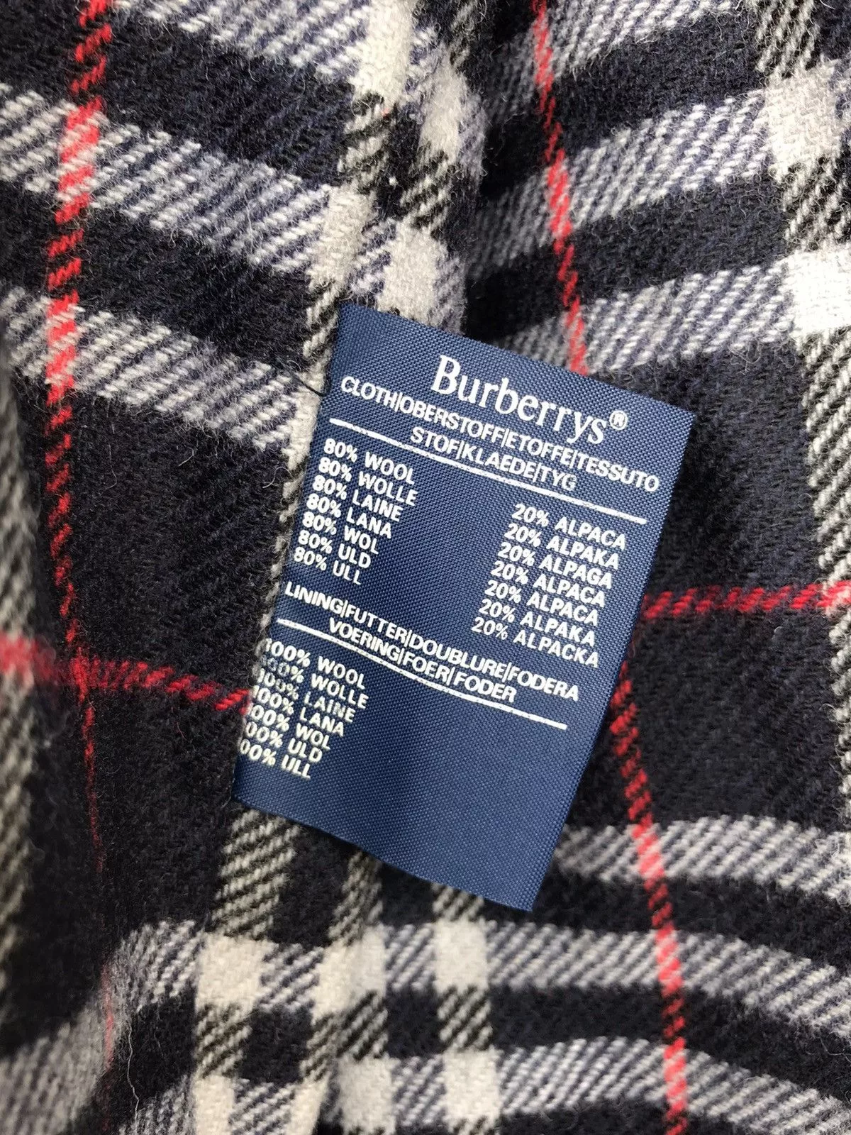 Burberry Bombers BURBERRY Nova Check Jacket Made in England Blue Vintage