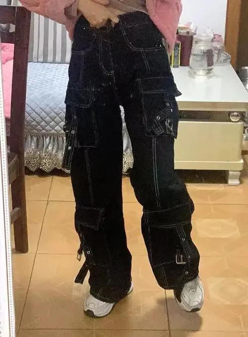 Other Denim Other Baggy Cargo Techwear Hippie Pants Black Avant-Garde