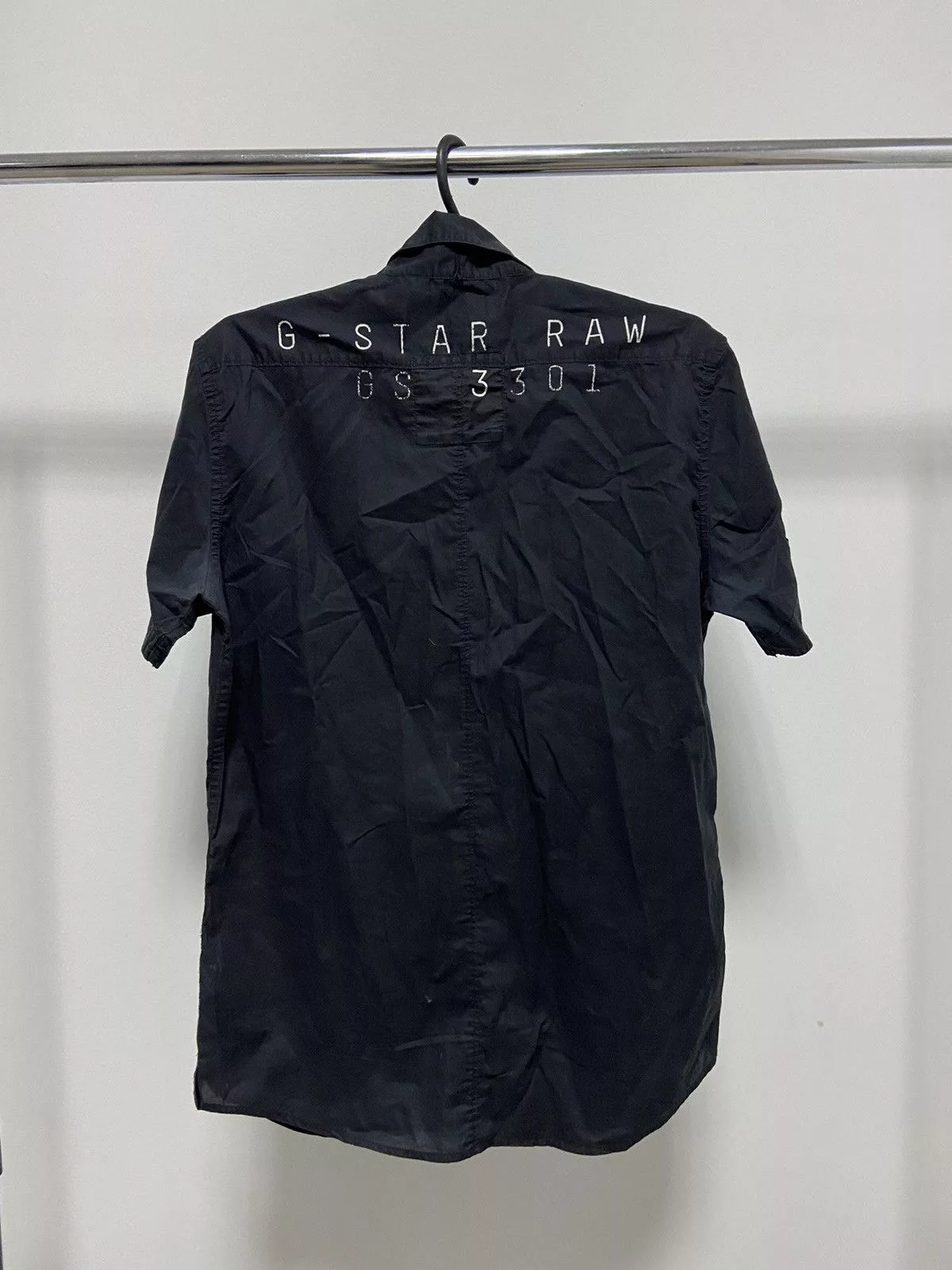 G-Star Shirts Button Ups G-Star × Vintage G Star Raw Shirts Button Ups Vintage Big Logo T Shirt Black Streetwear